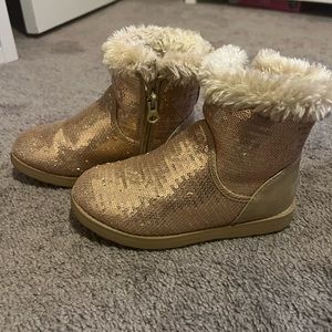 Gold sparkly Cat and Jack boots size 13